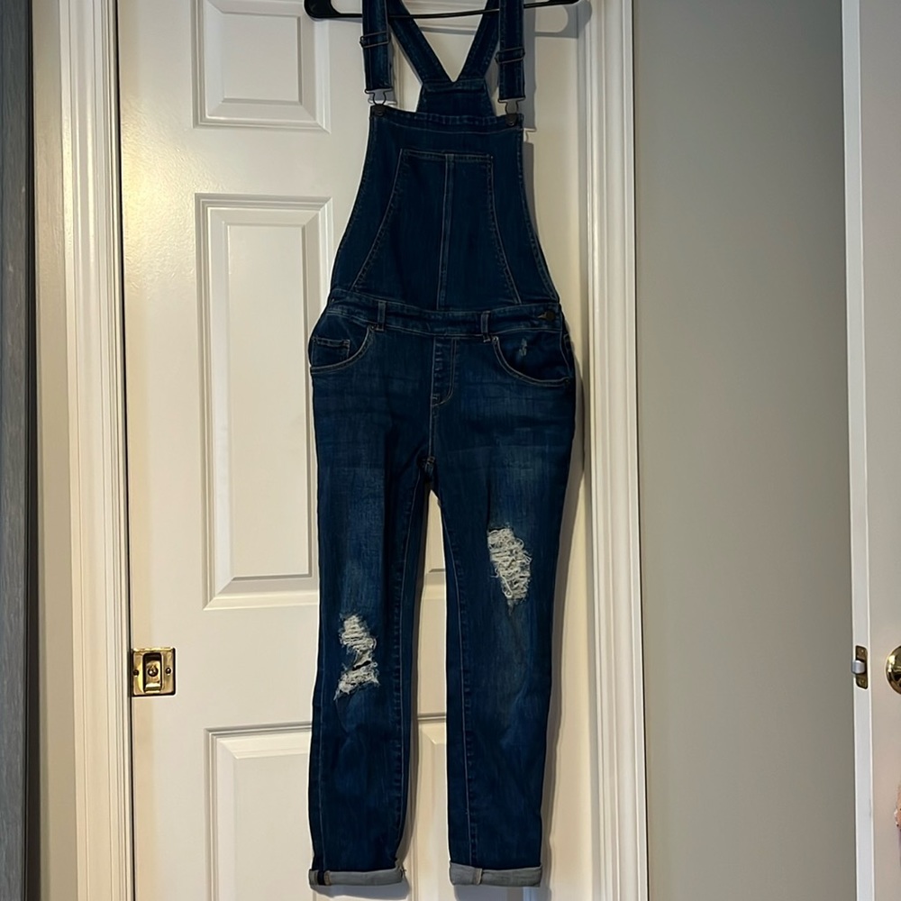 New York & Company Soho Denim Overalls
